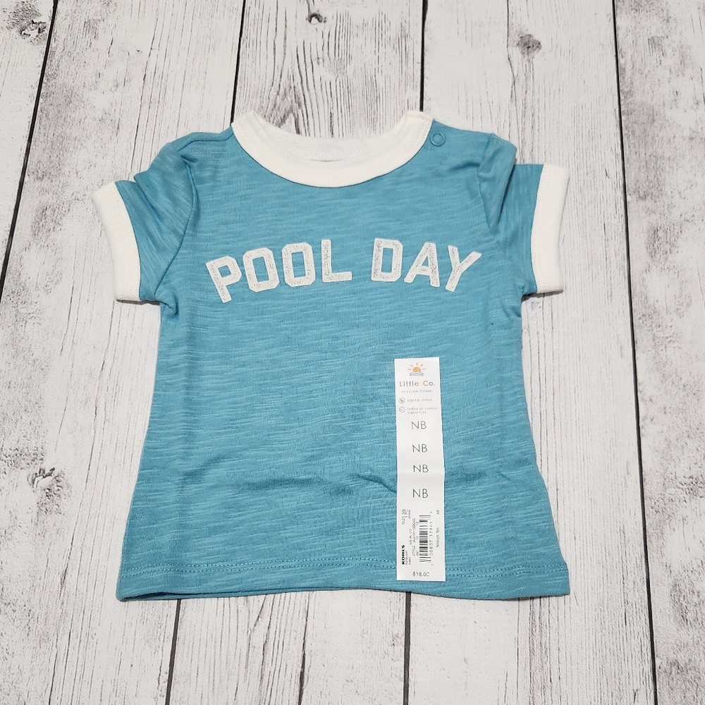 NWT Newborn Pool Day Little Co. By Lauren Conrad short sleeve top